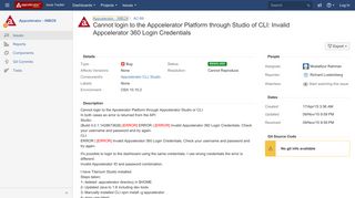 
                            3. [AC-89] Cannot login to the Appcelerator Platform through Studio of ...