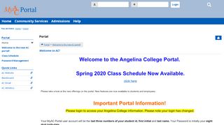 
                            11. AC Portal - Angelina College