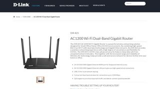 
                            13. AC1200 Wi-Fi Dual-Band Gigabit Router - D-link