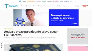 
                            12. Acaba o prazo para doente grave sacar FGTS inativo - Portal Contábeis