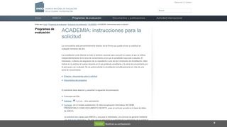 
                            3. ACADEMIA: instrucciones para la solicitud - Aneca