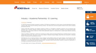 
                            5. Academia Partnership E Learning - ICICI Bank