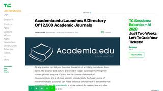 
                            13. Academia.edu Launches A Directory Of 12,500 Academic Journals ...