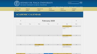 
                            4. Academic Calendar | Ateneo de Naga University