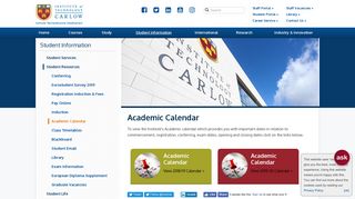 
                            6. Academic Calendar - ITCarlow - The website of the Institute of ...