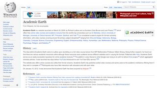 
                            3. Academic Earth - Wikipedia