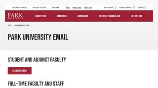 
                            4. Academic Mail | Login to Access | Park University