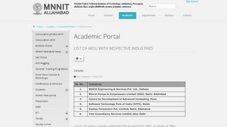 
                            3. Academic Portal - MNNIT Allahabad