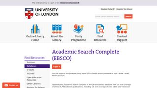 
                            6. Academic Search Complete (EBSCO) | The Online Library