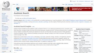 
                            7. Academic Search - Wikipedia