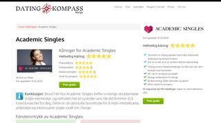 
                            4. Academic Singles - bortkastet tid eller anbefaling? - Dating-Kompass.no