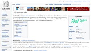 
                            8. Academic Work – Wikipedia