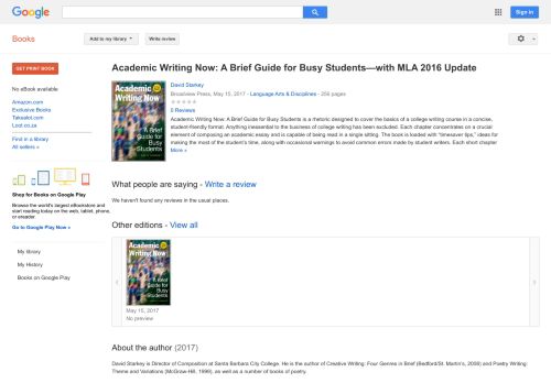 
                            9. Academic Writing Now: A Brief Guide for Busy Students—with MLA 2016 ...