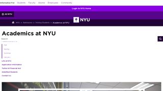 
                            10. Academics at NYU