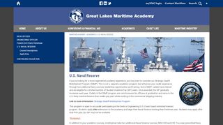 
                            13. Academics : U.S. Naval Reserve : Great Lakes Maritime Academy at ...