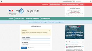 
                            4. Académie de Paris - Identification