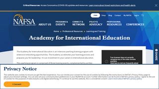 
                            7. Academy for International Education | NAFSA