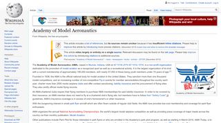 
                            12. Academy of Model Aeronautics - Wikipedia