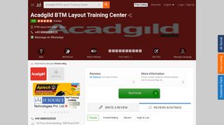 
                            12. Acadgild BTM Layout Training Center, BTM Layout 2nd Stage - Justdial