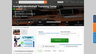 
                            11. Acadgild Marathahalli Trainining Center, Marathahalli - Computer ...