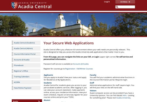 
                            2. Acadia Central - Acadia University