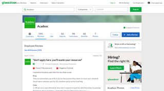 
                            7. Acadsoc - don't apply here, you'll waste your resources | Glassdoor