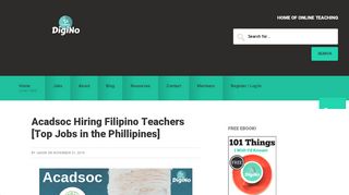 
                            9. Acadsoc Hiring Filipino Teachers [Top Jobs in the Phillipines] - DigiNo