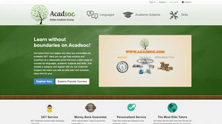 
                            4. Acadsoc Online Tutoring-Online Tutorial and Online Education Society