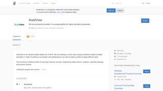 
                            12. AcadView Careers, Funding, and Management Team | AngelList