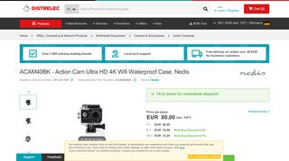 
                            7. ACAM40BK Action Cam Ultra HD 4K Wifi Waterproof Case Nedis