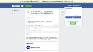 
                            8. AÇÃO PROMOVE - VESTIBULAR UNIFICADO ATÉ 90% DE BOLSAS