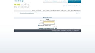 
                            3. Acas - Training - Login