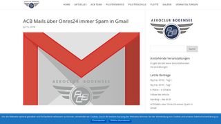 
                            4. ACB Mails über Onres24 immer Spam in Gmail | AeroClub Bodensee