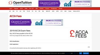 
                            8. ACCA Exam fees - OpenTuition.com