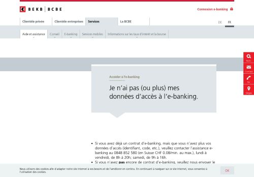 
                            4. Accéder à l'e-banking – BCBE