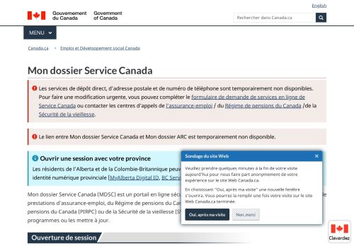 
                            5. Accéder à Mon dossier Service Canada - Canada.ca