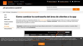 
                            12. Acceder al área de clientes Fibra / ADSL - Ayuda Orange