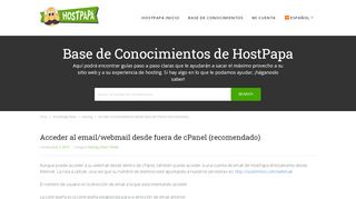 
                            7. Acceder al email/webmail desde fuera de cPanel (recomendado ...