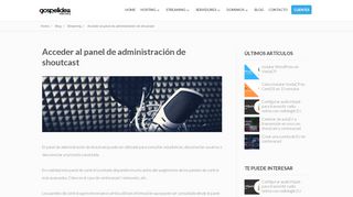 
                            8. Acceder al panel de administración de shoutcast | Gospel iDEA