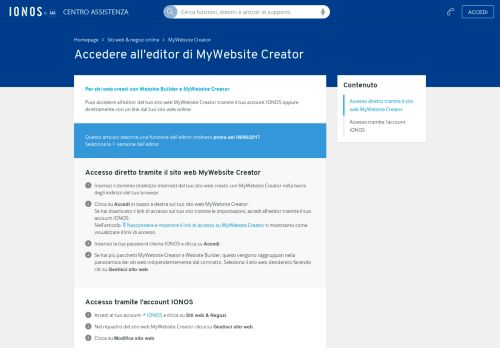 
                            5. Accedere a MyWebsite - 1&1 IONOS Aiuto