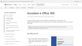 
                            2. Accedere a Office 365 - Supporto di Office