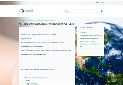 
                            4. Accedere a Oneworld Accuracy System (OASYS) - Login – Oneworld ...