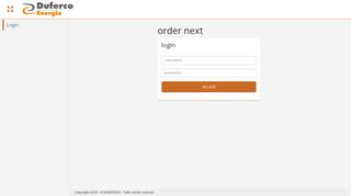 
                            12. Accedi a Order Next Partner Edition - Duferco Energia