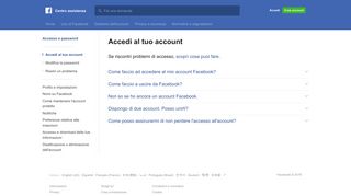 
                            5. Accedi al tuo account | Centro assistenza di Facebook | Facebook