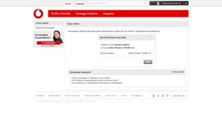 
                            2. Accedi all'area riservata - Vodafone