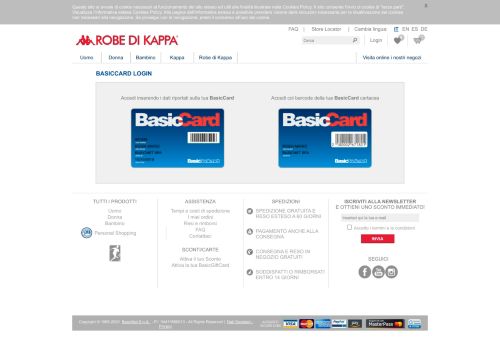
                            3. Accedi con i dati della tua BasicCard - Robe di Kappa