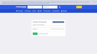 
                            4. Accedi - Foursquare