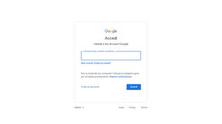 
                            1. Accedi - Google Account