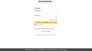 
                            1. Accedi | Strumenti Musicali .net - Il tuo negozio di musica online