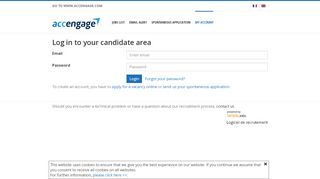 
                            3. Accengage - Log in to your candidate area